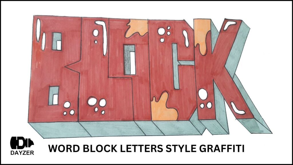 Learn how to draw graffiti letters in bold block style