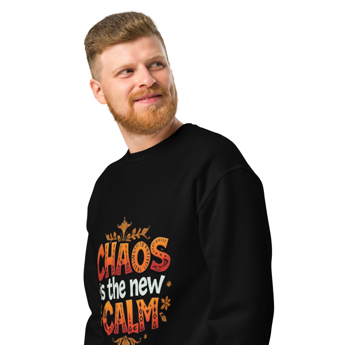 Chaos in the Calm Crew Neck Sweatshirt – Bold Statement Style - Image 3