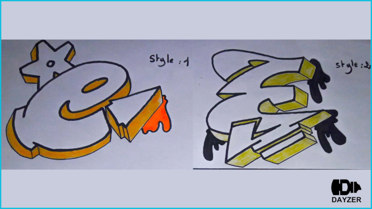 how to draw graffiti letter E with this easy-to-follow guide.