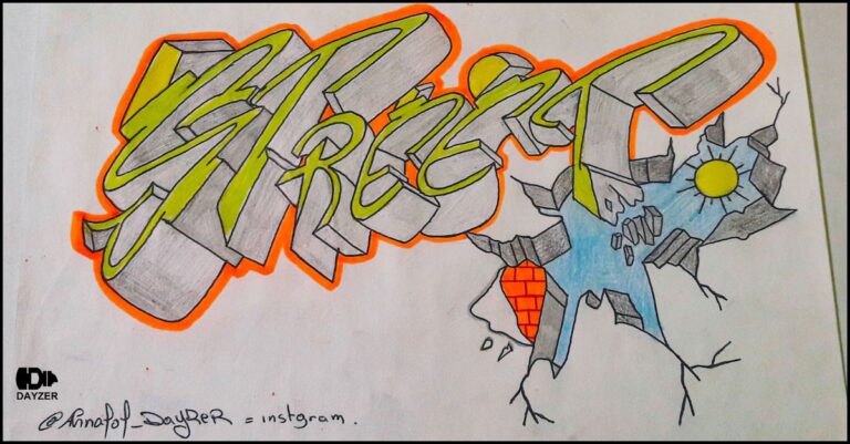 graffiti 3D sketch