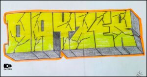 graffiti block letters