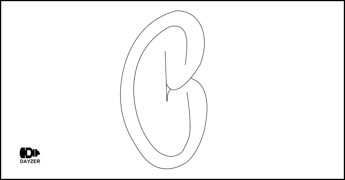 Step-by-step tutorial on how to draw a graffiti letter 'C' for beginners.