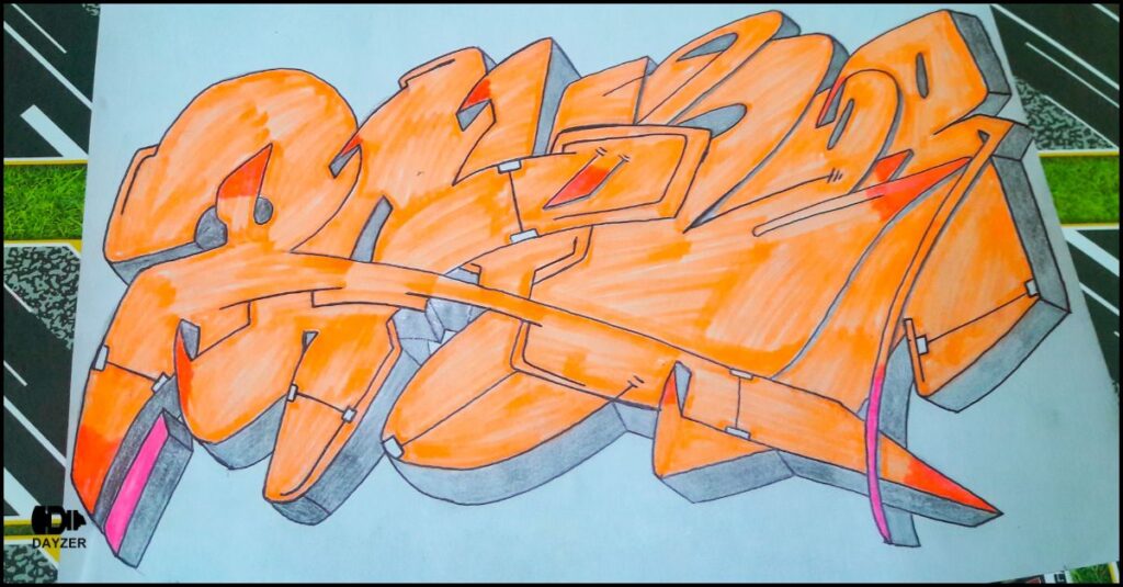 Wildstyle graffiti artwork featuring intricate, interwoven letters with vibrant colors.