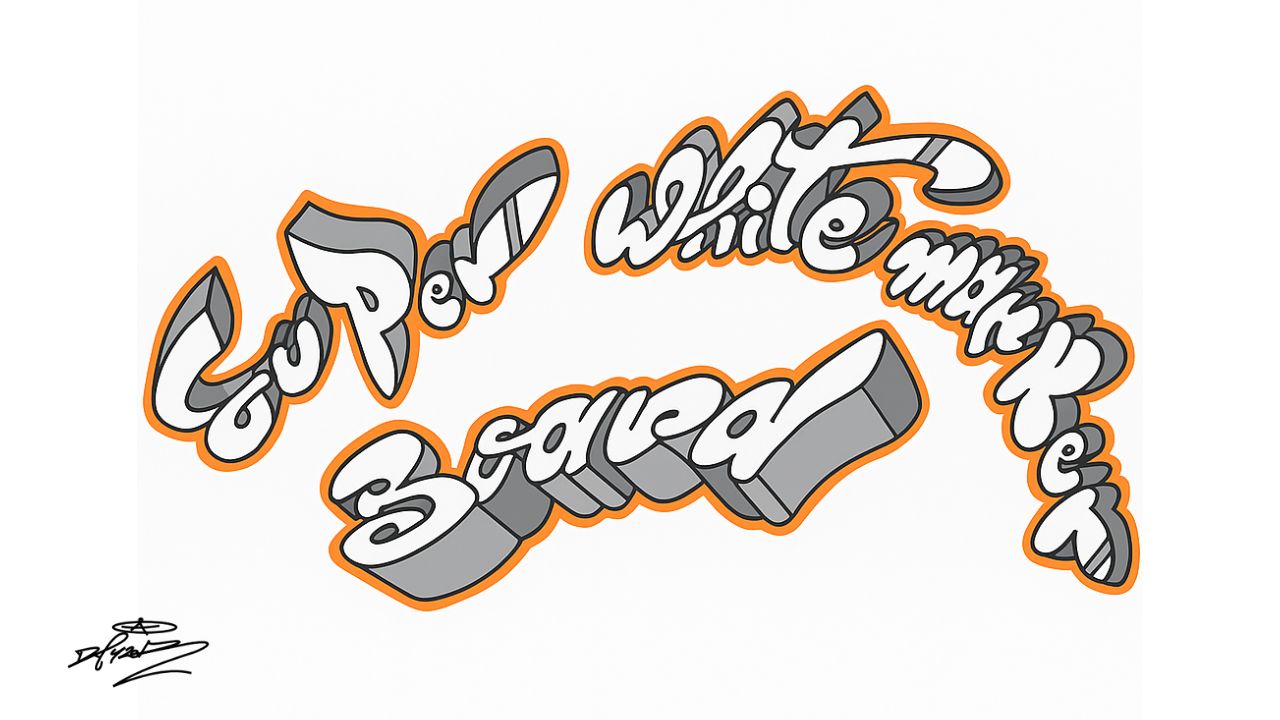 Modern typography design font layout with creative letter styles in a clean graphic design