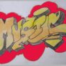 Colorful graffiti art drawing for beginners with bold letters and street-style design