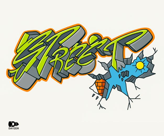 Graffiti Digital Art Illustration